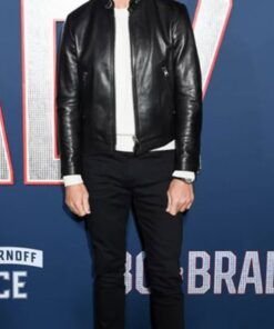 Tom Brady Black Leather Jacket
