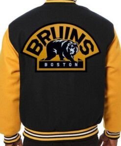 Varsity Boston Bruins Black and Yellow Wool Jacket 2023