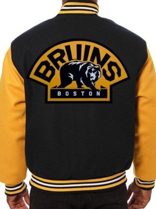 Varsity Boston Bruins Black and Yellow Wool Jacket 2023
