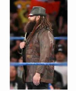 WWE Bray Wyatt Brown Leather Jacket 2023