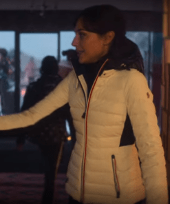 heart of stone gal gadot white puffer jacket