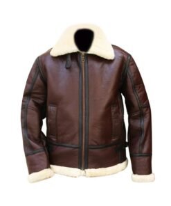 B3 RAF Aviator Pilot Flight WWII Shearling Bomber Jacket