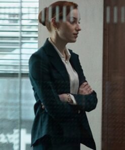 Fair Play 2023 Phoebe Dynevor Blue Blazer