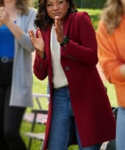 Fourth Down And Love 2023 Kalyn Miles Maroon Trench Coat