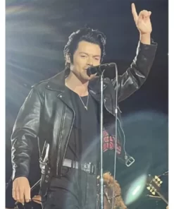 Harry Styles Harryween Black Leather Jacket 2023