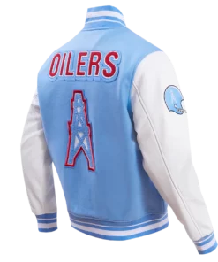 Houston Oilers Retro Classic Rib Wool Varsity Jacket 2023