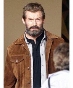 Hugh Jackman Brown Suede Leather Jacket