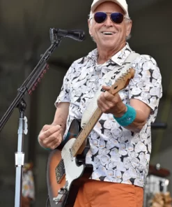 Jimmy Buffet White Floral Shirt