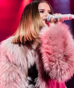 Maren Morris Pink Fur Jacket 2023