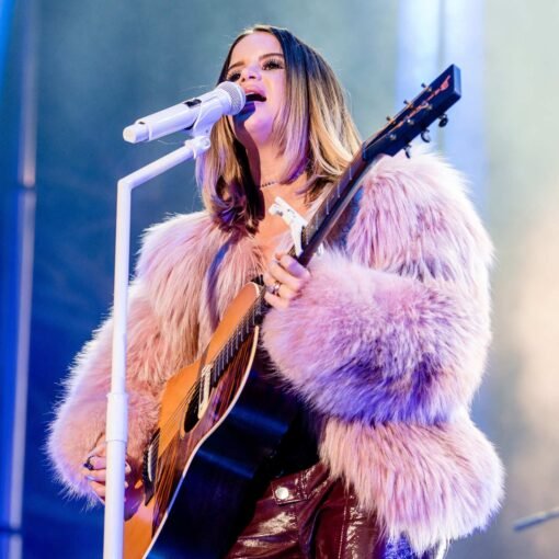 Maren Morris Pink Fur Jacket