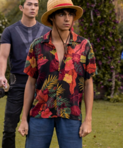 One Piece Monkey D. Luffy Floral Shirt