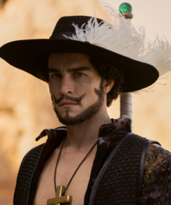 One Piece Steven John Ward Brown Studded Vest