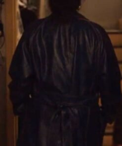 Only Murders In The Building Selena Gomez Blue Leather Coat