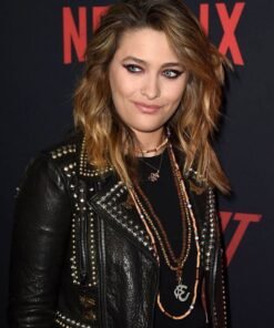 Paris Jackson Black Leather Jacket