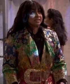 Raven’s Home S06 Raven Symone Multi-color Striped Coat