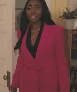The Chi S06 Nia Jervier Pink Belted Blazer 2023