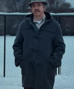 The Holdovers 2023 Paul Giamatti Hooded Coat
