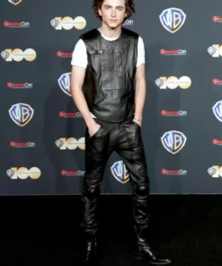 Timothée Chalamet Black Vest
