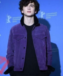 Timothée Chalamet Red Carpet Suede Leather Jacket