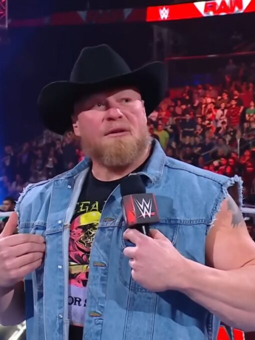 WWE Brock Lesnar Blue Denim Vest 2023