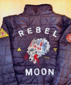rebel moon black puffer jacket