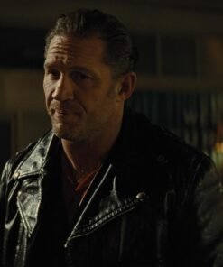 the bikeriders 2023 tom hardy black leather jacket