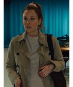 Based On A True Story Kaley Cuoco Grey Peacoat