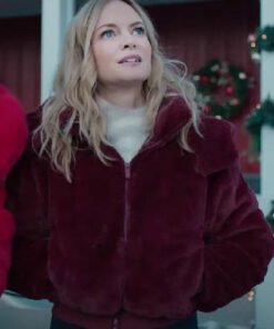 Best Christmas Ever 2023 Charlotte Sanders Maroon Jacket