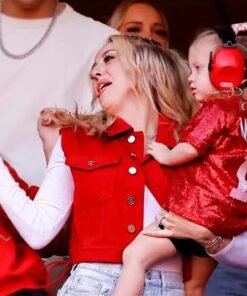 Brittany Mahomes Chiefs Denim Vest