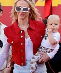 Brittany Mahomes Red Chiefs Denim Vest