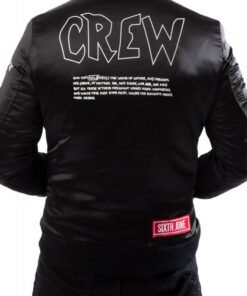 Crew Patches Black Bomber Jacket 2023