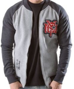 Crossing Lines Jersey Bomber Jacket