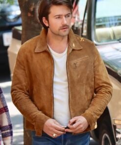 It Ends With Us 2024 Brandon Sklenar Brown Suede Jacket