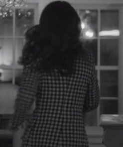 Lyndsy Fonseca Where Are You, Christmas Checker Coat