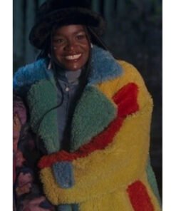 Make Me Scream 2023 Shoniqua Shandai Multicolor Fur Coat