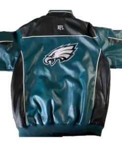 Philadelphia Eagles Green And Black Leather Jacket 2023