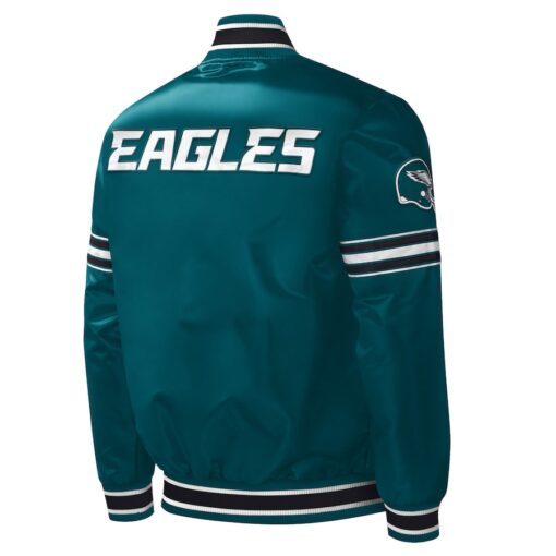 Philadelphia Eagles Midfield Satin Full-snap Varsity Jacket