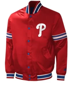 Philadelphia Phillies Midfield Red Satin Jacket 2023