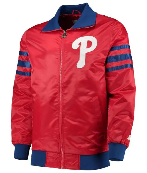 Philadelphia Phillies The Captain Ii Satin Red Jacket