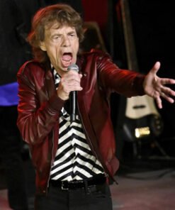 rolling stones mick jagger leather jacket