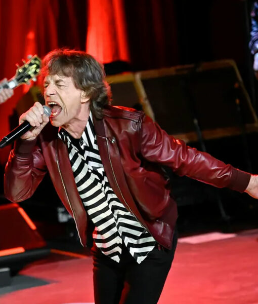 Rolling Stones Mick Jagger Leather Jacket 2023