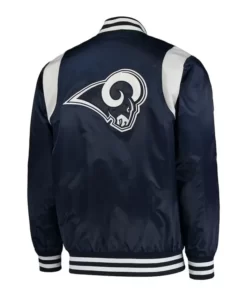 Starter Retro Los Angeles Rams Prime Navy Varsity Satin Jacket