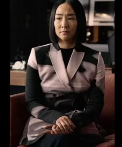 The Morning Show Stella Bak Pink And Black Printed Blazer