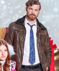 The Naughty Nine Derek Theler Brown Leather Jacket