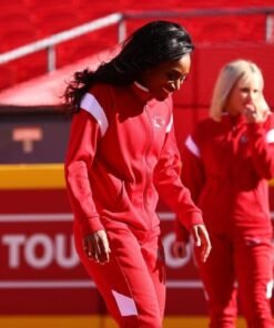 Women’s Los Angeles Rams Chief Cheerleaders Red Tracksuit 2023