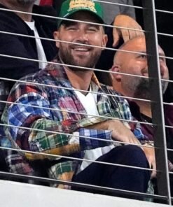 World Series 2023 Travis Kelce Multicolor Patchwork Plaid Jacket
