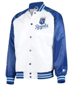 White/Royal Kansas City Royals Clean-Up Hitter Jacket
