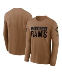 Los Angeles Rams Salute To Service Brown T-Shirt
