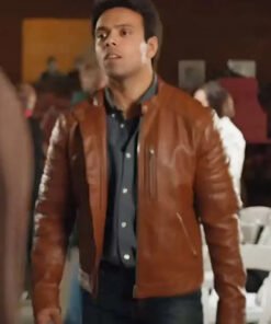 A Christmas Vintage 2023 Reid Rathore Brown Leather Jacket