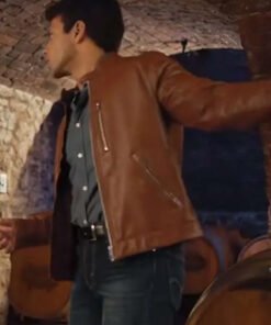 a christmas vintage 2023 reid rathore brown leather jacket